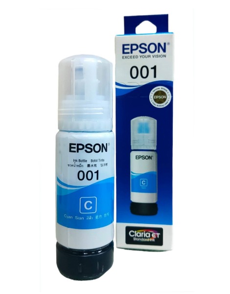 Epson 001原廠 藍色墨水瓶T03Y200 防水墨水