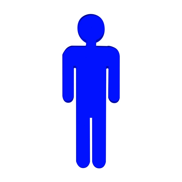 WIP 551 人型標示牌(男) (藍色)13x5cm