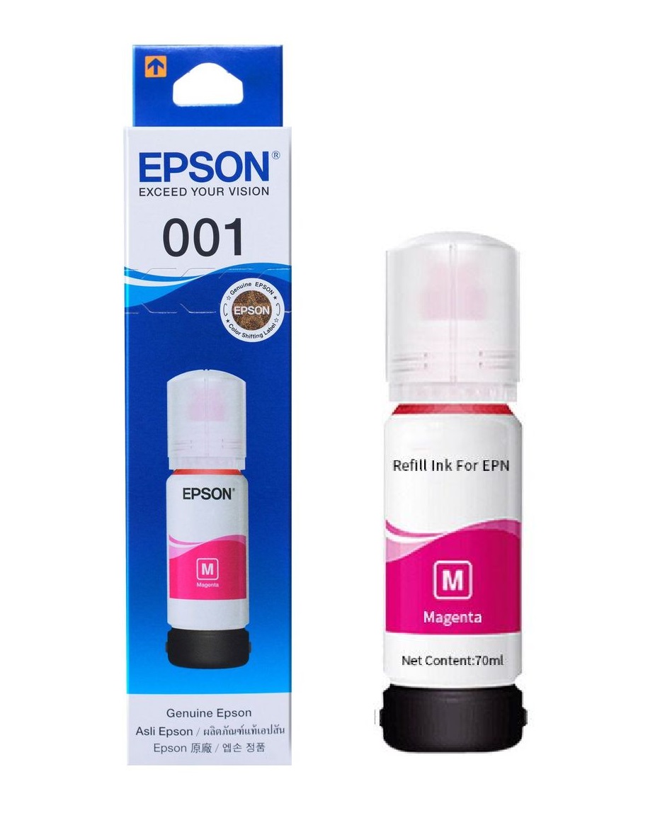 Epson 001原廠 紅色墨水瓶T03Y300 防水墨水